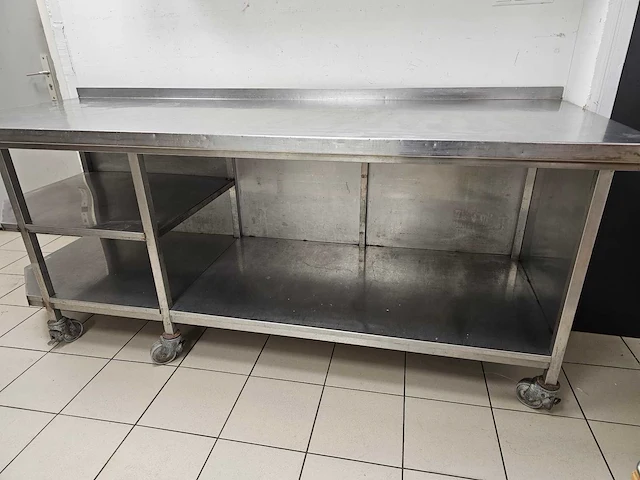 Mobiele rvs werktafel - afbeelding 4 van  4