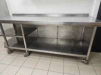 Mobiele rvs werktafel - afbeelding 4 van  4