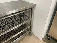 Mobiele rvs werktafel - afbeelding 2 van  3