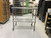 Mobiele rvs werktafel - afbeelding 3 van  3