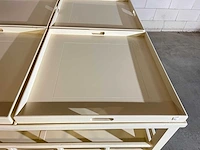 Mobiele salontafel met vier dienbladen - afbeelding 5 van  8