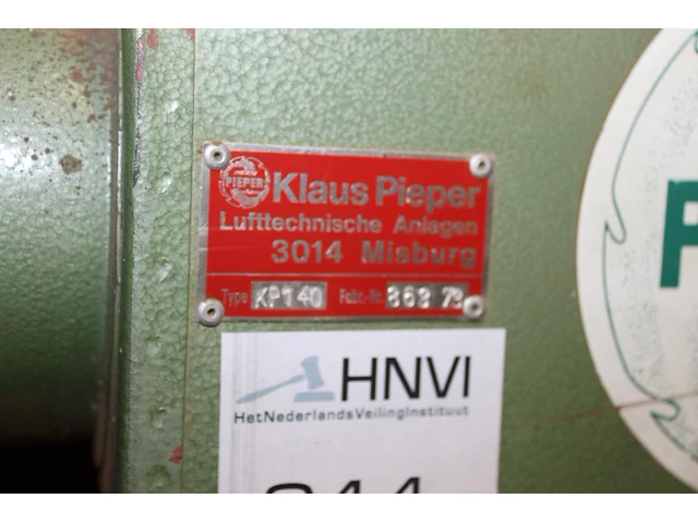 Mobiele stofafzuiger pieper type kp140. bouwjaar 1978 - afbeelding 3 van  3