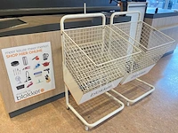 Mobiele stortmand met logo (2x)