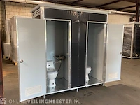 Mobiele toilet unit stahlworks, wit/grijs - afbeelding 2 van  9