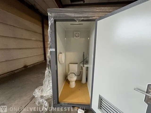 Mobiele toilet unit stahlworks, wit/grijs - afbeelding 6 van  25