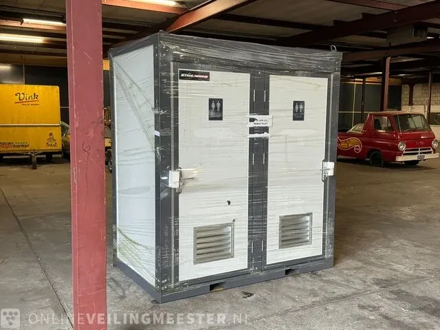 Mobiele toilet unit stahlworks, wit/grijs - afbeelding 12 van  25