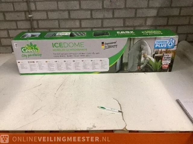 Mobiele tuinkas bio green, ice dome, groen transparant - afbeelding 2 van  3