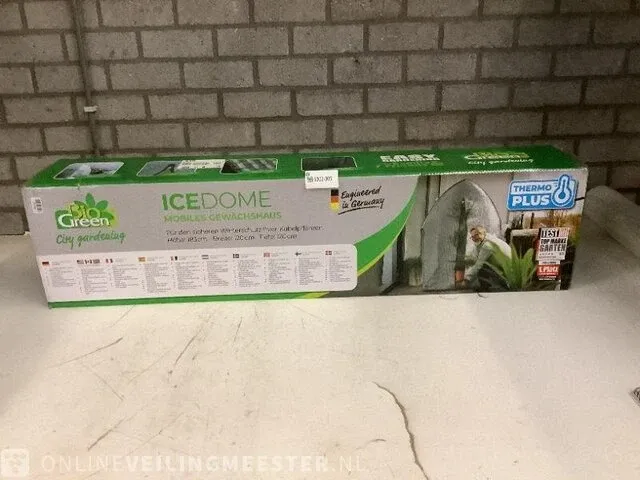 Mobiele tuinkas bio green, ice dome, groen transparant - afbeelding 2 van  3