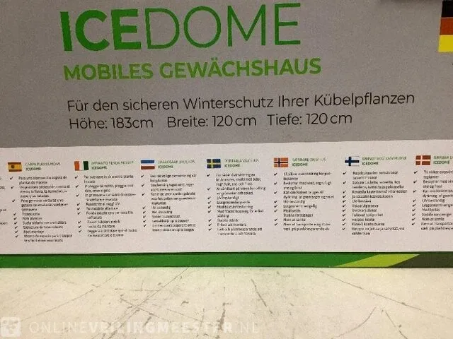 Mobiele tuinkas bio green, ice dome, groen transparant - afbeelding 3 van  3