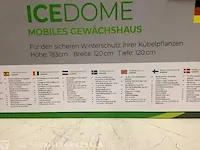 Mobiele tuinkas bio green, ice dome, groen transparant - afbeelding 3 van  3