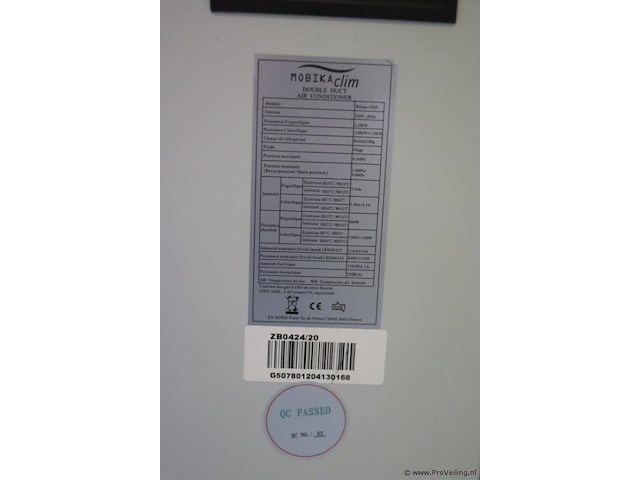 Mobika clim mobiele airconditioner incl. afstandsbediening| model winnie 10hp - afbeelding 5 van  5