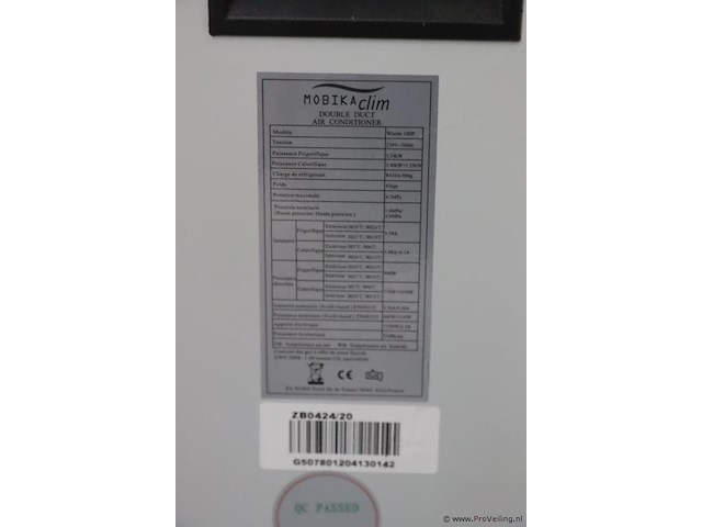 Mobika clim mobiele airconditioner incl. afstandsbediening| model winnie 10hp - afbeelding 5 van  5