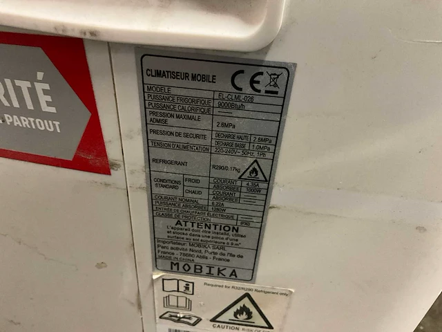 Mobika el-zclml-026 mobiele airco - afbeelding 5 van  5
