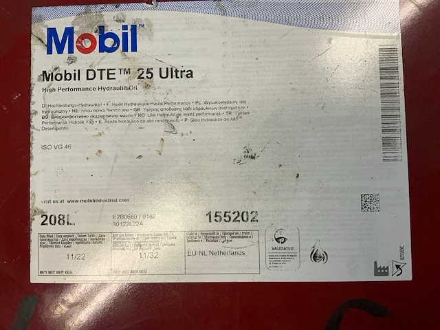 Mobil dte 25 ultra olie 208l - afbeelding 3 van  3