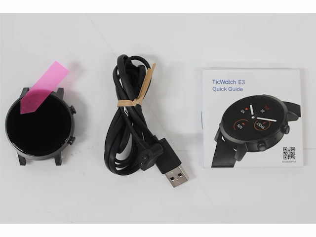 Mobvoi ticwatch e3 smartwatch 13 rond scherm hartslagsensor & gps zwart - afbeelding 2 van  3