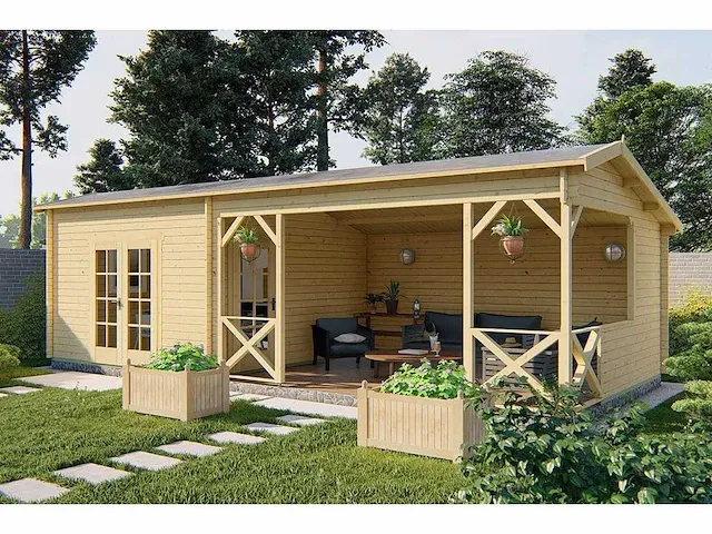 Moca 40.0893n - tuinhuis met overkapping - afbeelding 1 van  3