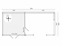 Moca 40.0893n - tuinhuis met overkapping - afbeelding 2 van  3