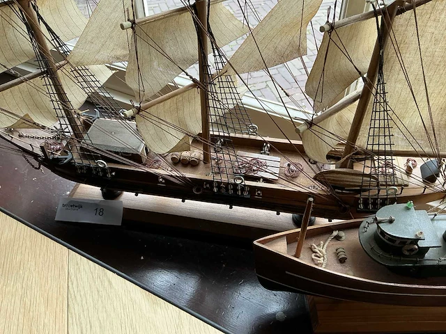Model zeilschip/boot (2x) - afbeelding 6 van  9