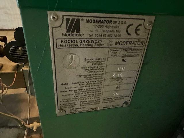 Moderator smok houtsnipperketel azsb 60 kw v.v. automatische feeder, rvs rookkanaal - afbeelding 4 van  17