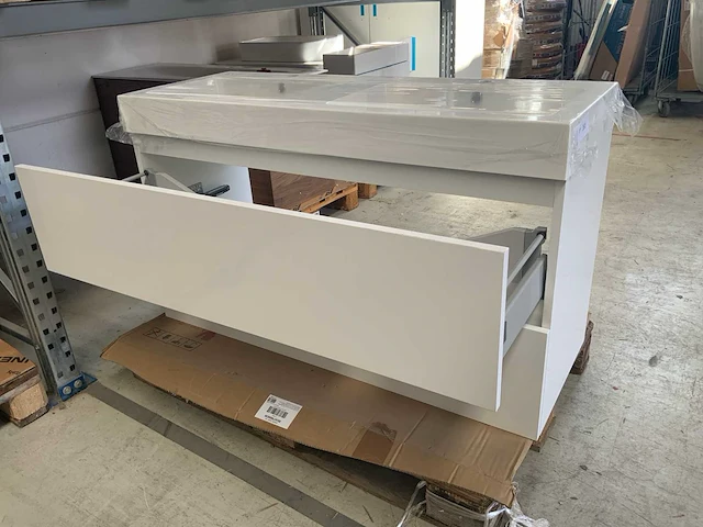 Modern box badmeubel duo wit 120cm - afbeelding 4 van  6