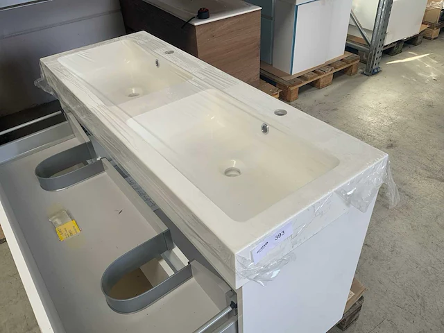 Modern box badmeubel duo wit 120cm - afbeelding 5 van  6