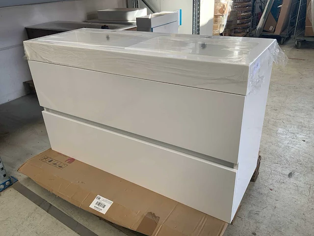Modern box badmeubel duo wit 120cm - afbeelding 6 van  6
