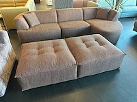 Modern vormgegeven bank met longchair - afbeelding 8 van  9