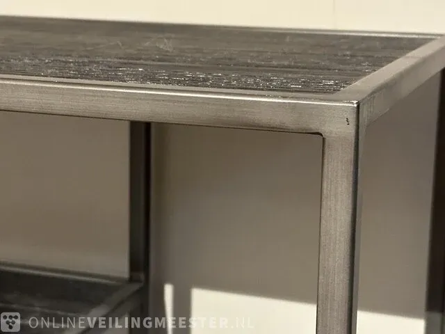 Modern zwart eiken laag rek | black oak collectie, zwart - afbeelding 6 van  6