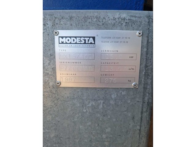 Modesta - 1997 - mx15/401 - ventilator - afbeelding 7 van  7
