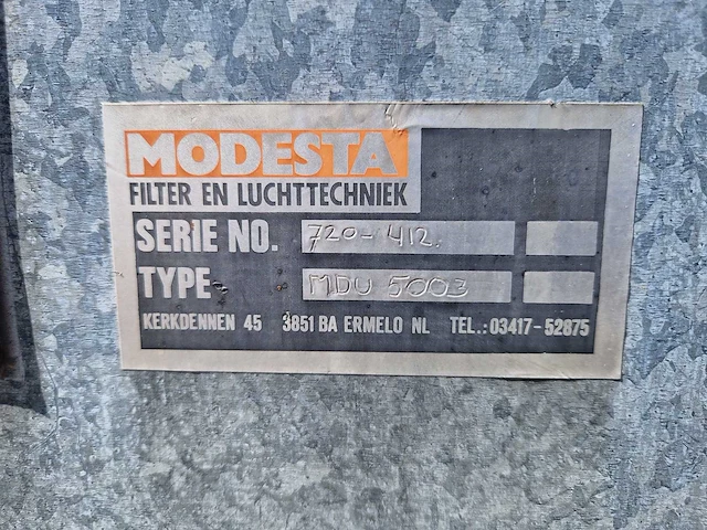 Modesta - mdu 5003 - filterafzuiginstallatie - afbeelding 10 van  11