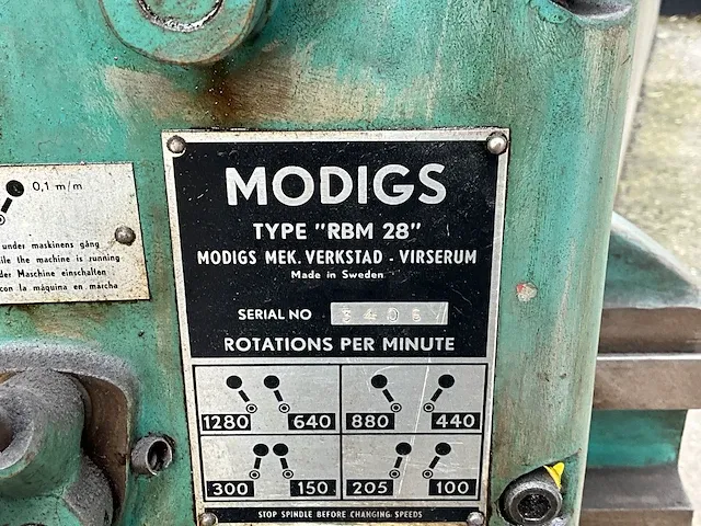 Modigs rbm 28 kolomboormachine - afbeelding 2 van  11