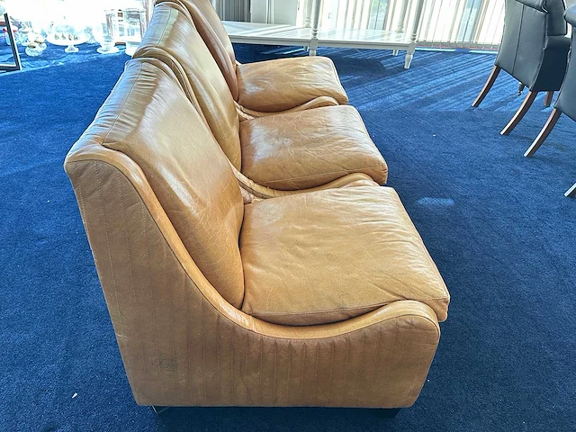 Modulaire lederen fauteuil cognac (3x) - afbeelding 5 van  5