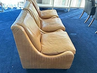 Modulaire lederen fauteuil cognac (3x) - afbeelding 5 van  5