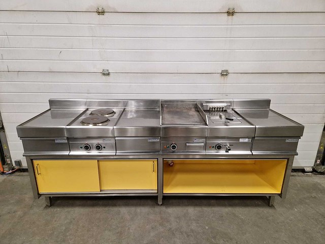 Modular - kooklijn 2-pits fornuis, friteuse, bakplaat - afbeelding 1 van  2