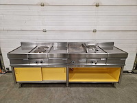 Modular - kooklijn 2-pits fornuis, friteuse, bakplaat - afbeelding 1 van  2
