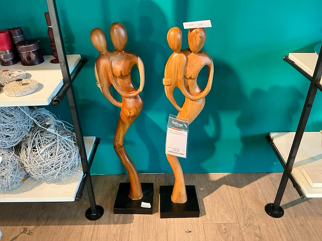 Moeder en kind sculptuur (2x) - afbeelding 1 van  5