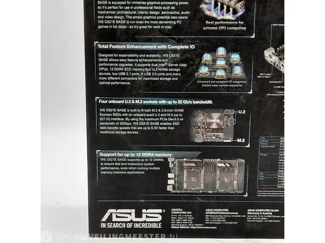 Moederbord asus, ws c621e sage - afbeelding 10 van  11