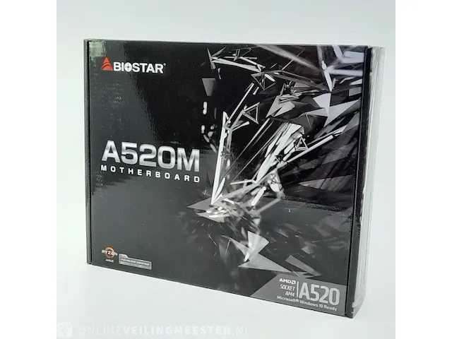 Moederbord biostar, amd a520 socket am4 ddr4-3200 pci-e 3.0 - afbeelding 1 van  8