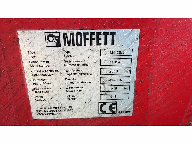 Moffett - m4 20.3 - meeneemheftruck - 2007 - afbeelding 6 van  6