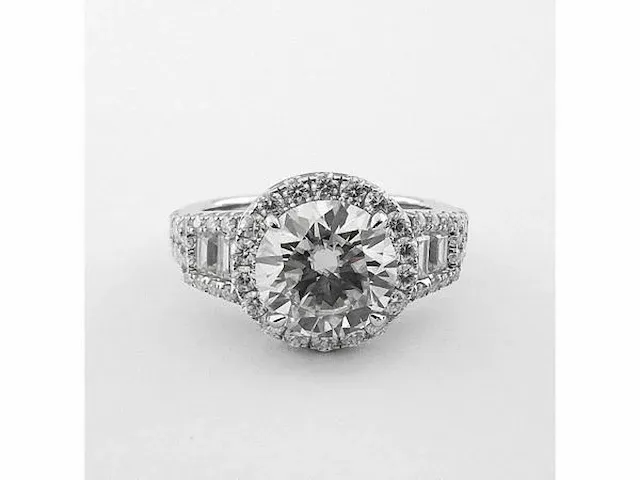 Moissanite 2 carat verlovingsring - afbeelding 1 van  4