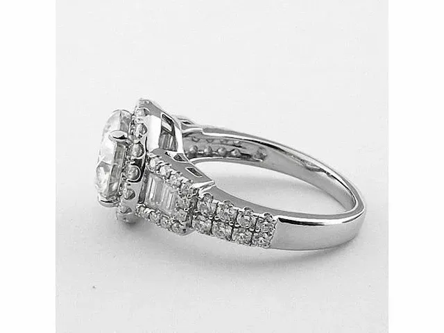 Moissanite 2 carat verlovingsring - afbeelding 3 van  4