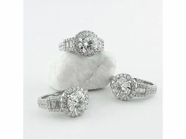 Moissanite 2 carat verlovingsring - afbeelding 4 van  4