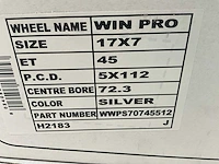 Momo win pro 17” 5x112 velgen set - afbeelding 3 van  3