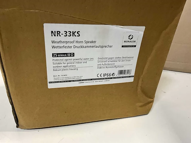 Monacor nr-33ks waterdichte luidspreker - afbeelding 3 van  3