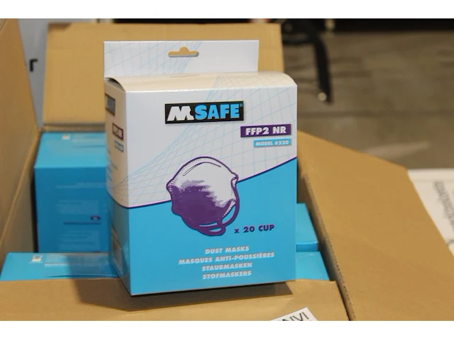 Mondkampjes m-safe ffp2 nr 6220. ca. 1500 stuks in 4 dozen. - afbeelding 3 van  3