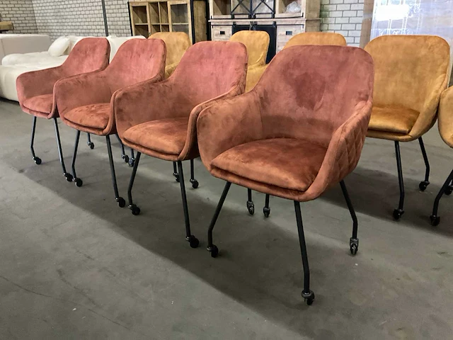 Mondo verrijdbare eetkamerstoel (4x) - afbeelding 5 van  10