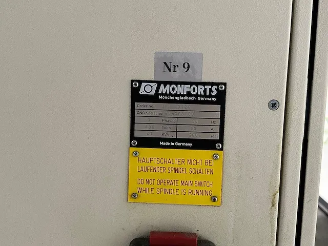Monforts rnc 300 single turn cnc draaibank - afbeelding 15 van  17