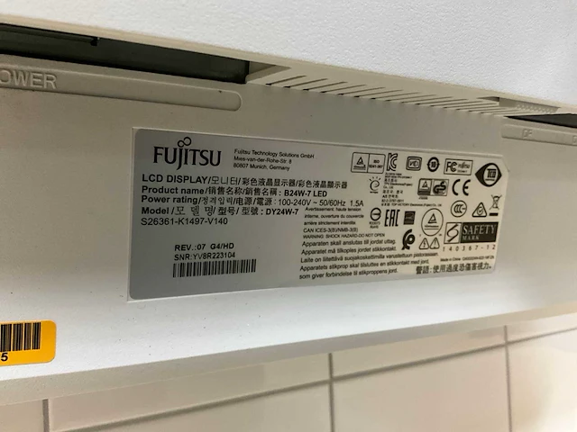 Monitor - fujitsu - b24w-7 led - afbeelding 4 van  4