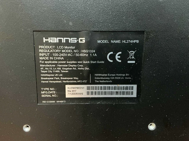 Monitor - n/a - hl274hpb - afbeelding 3 van  4
