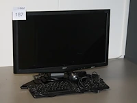Monitor acer t230h 23 inch, toetsenbord en muis. - afbeelding 1 van  3